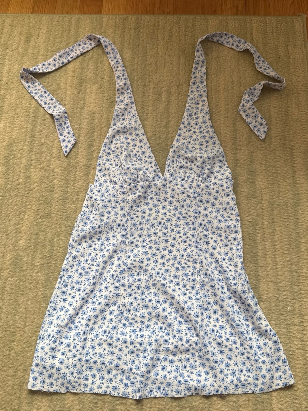 H&M floral mini halter dress